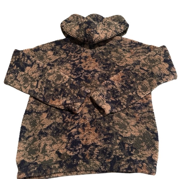 Abercrombie & Fitch Kids Unisex 1/4 Zip Pullover Fleece Lined Hoodie Sz 11/12. - Picture 4 of 9